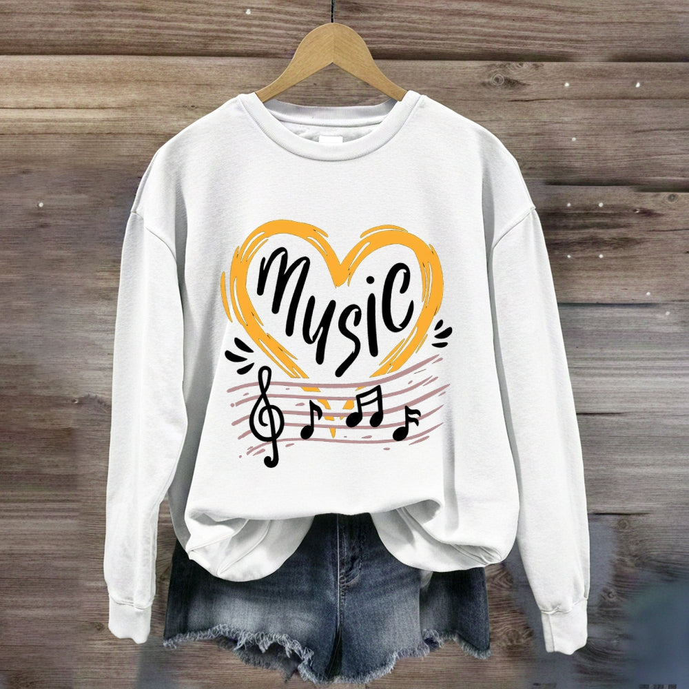 Love Music With Heart Sweatshirt