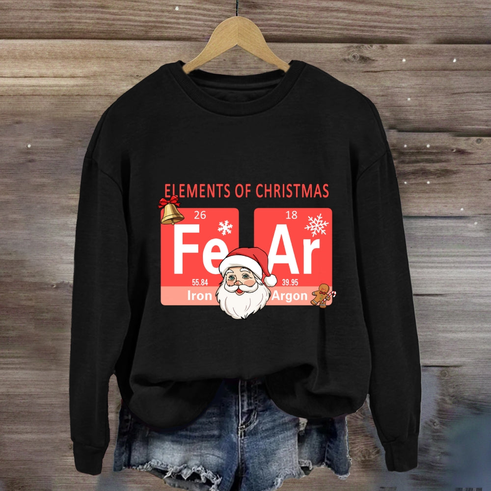 Elements Of Christmas Santa Claus And The Science Teacher Sweatshirt