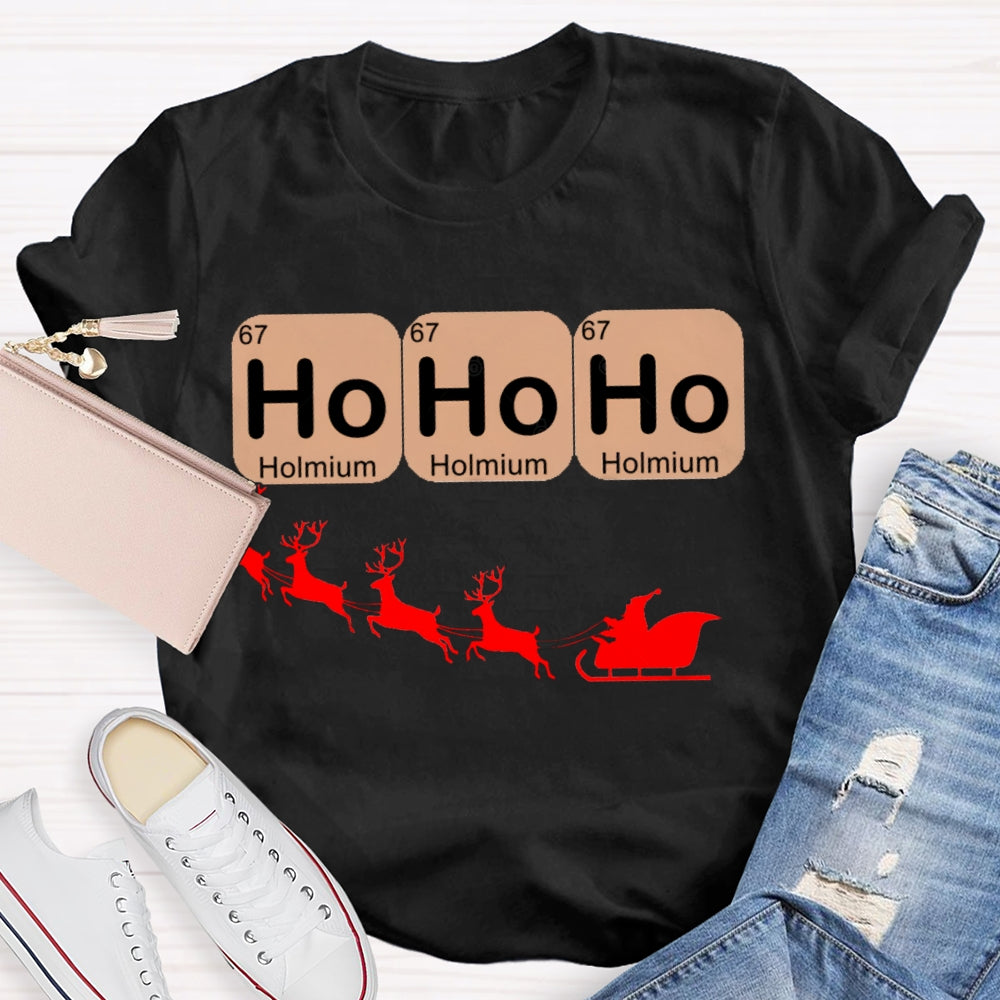 Ho Ho Ho Science Teacher Merry Christmas T-shirt