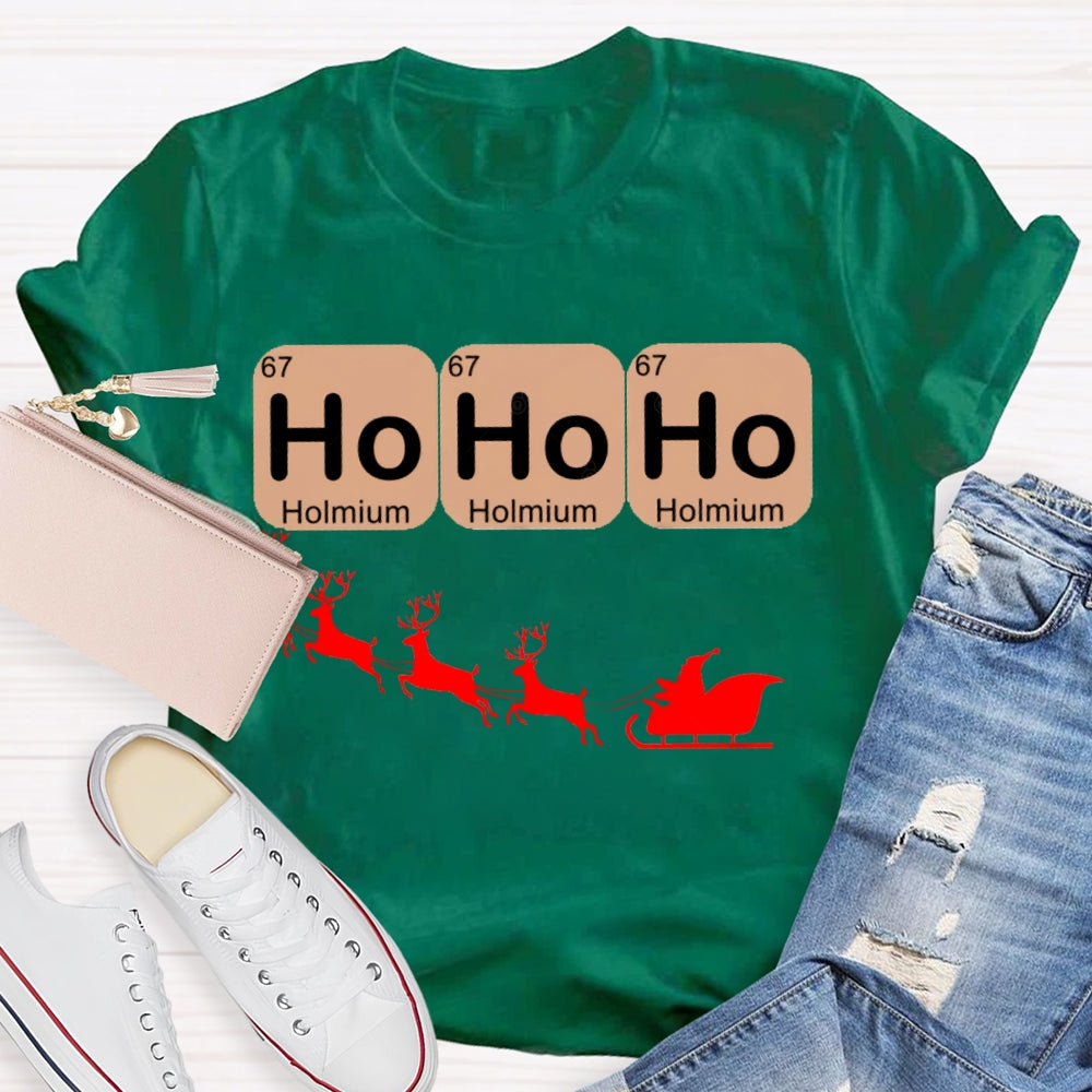 Ho Ho Ho Science Teacher Merry Christmas T-shirt