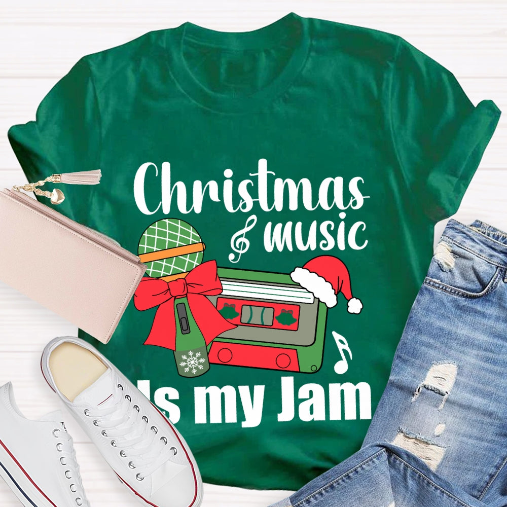 Christmas Music Is My Jam Christmas Music Teacher T-shirt