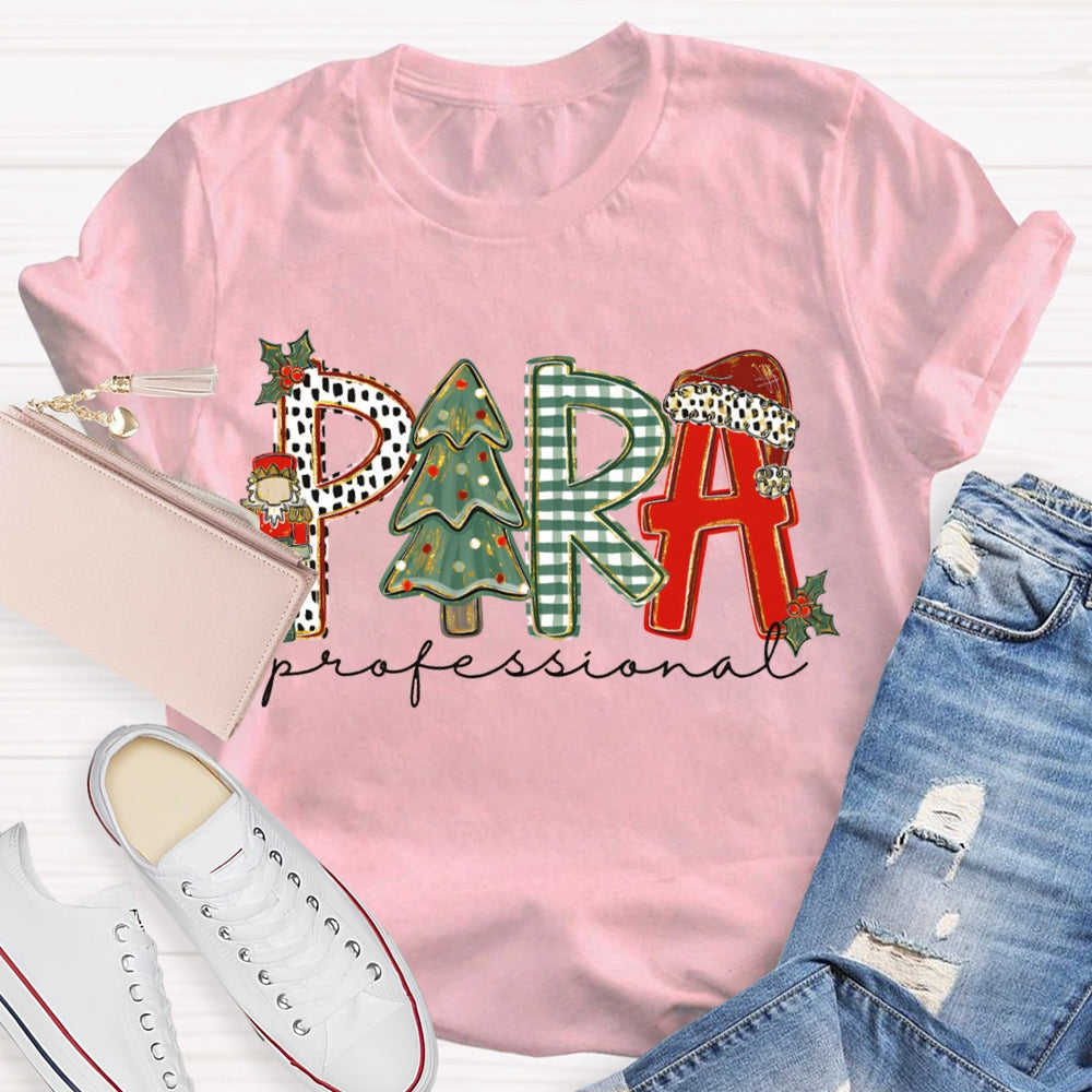 Para Professional Christmas Tree And Christmas Vibes T-shirt