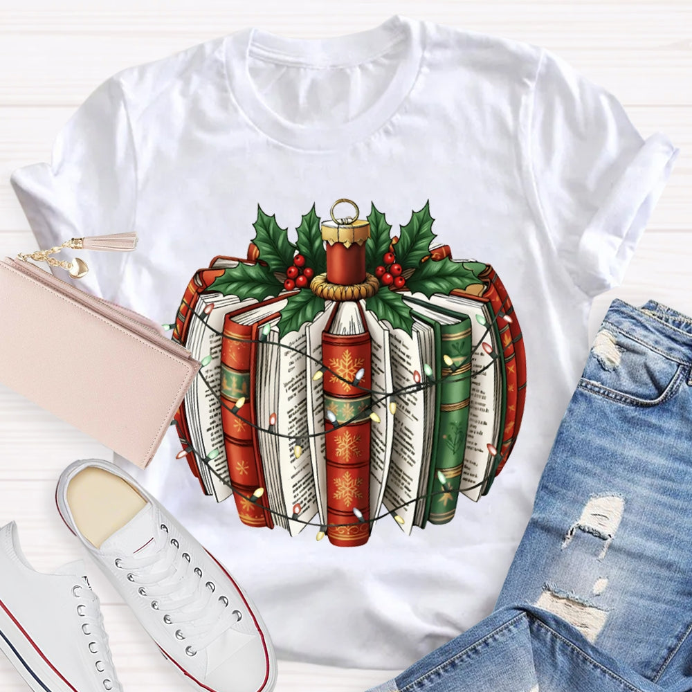 Christmas Books And Christmas Lights T-shirt