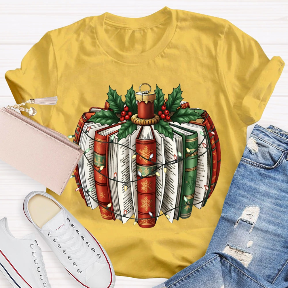 Christmas Books And Christmas Lights T-shirt