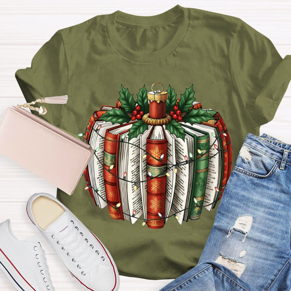 Christmas Books And Christmas Lights T-shirt