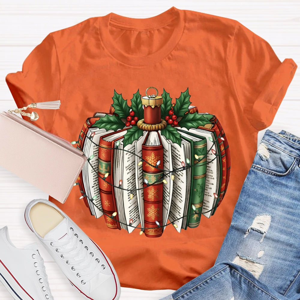 Christmas Books And Christmas Lights T-shirt