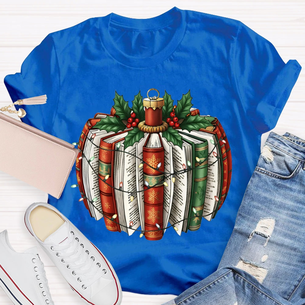 Christmas Books And Christmas Lights T-shirt