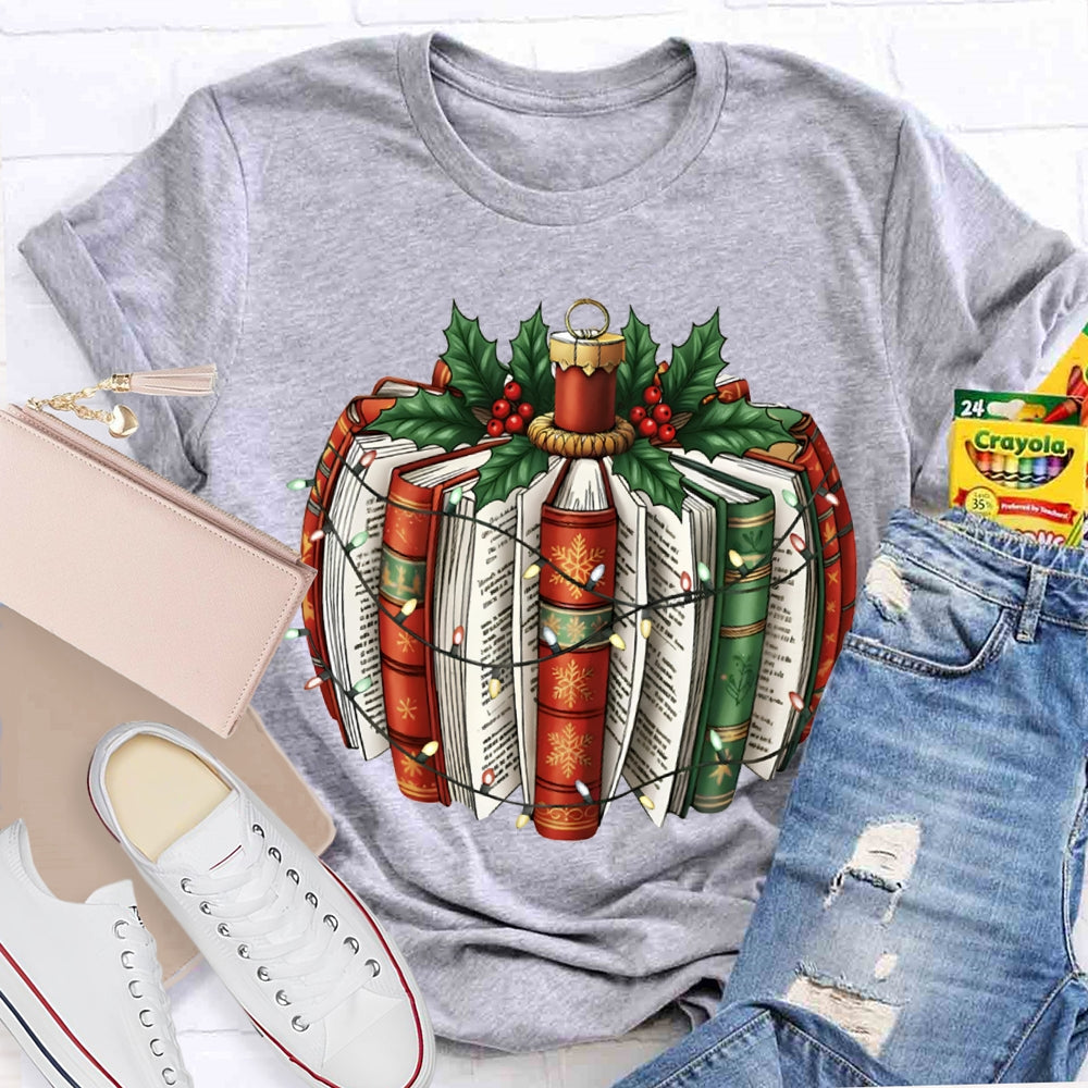 Christmas Books And Christmas Lights T-shirt