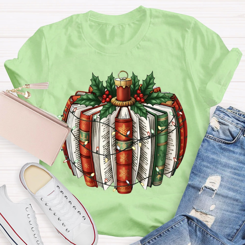 Christmas Books And Christmas Lights T-shirt
