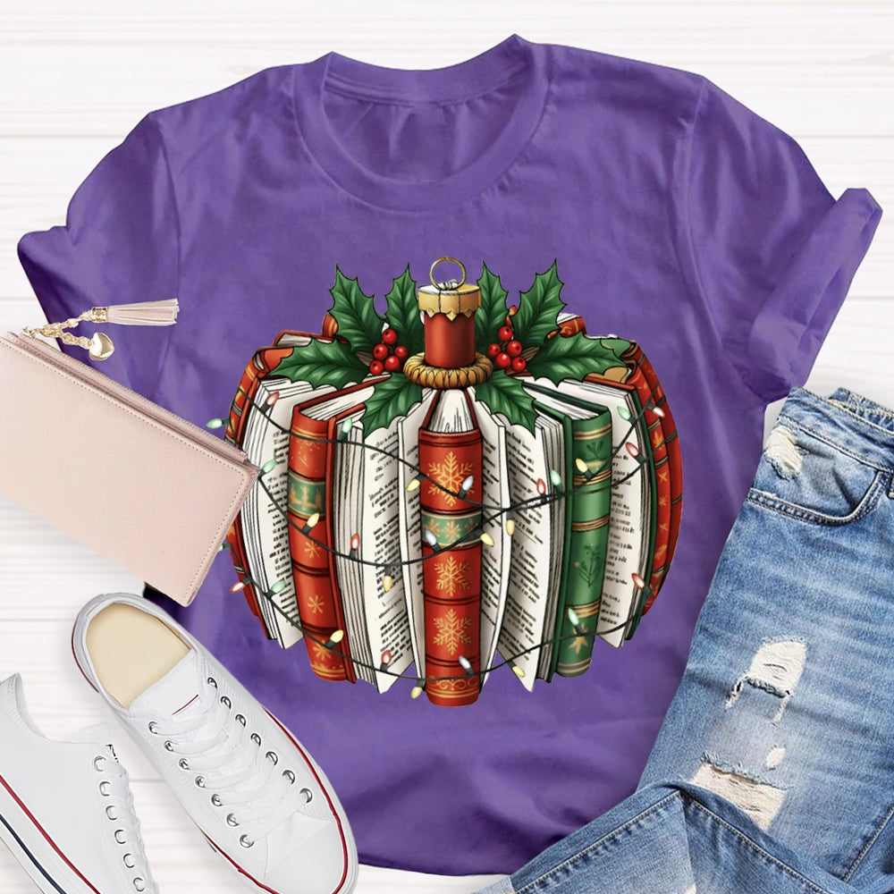 Christmas Books And Christmas Lights T-shirt