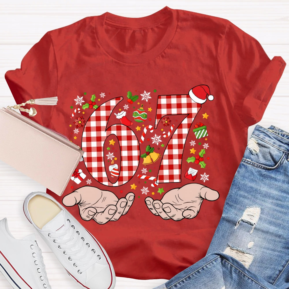 From Six To Seven Santa Hat Snowflakes And Candy Christmas Vibes T-shirt