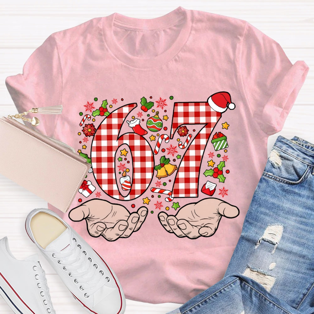 From Six To Seven Santa Hat Snowflakes And Candy Christmas Vibes T-shirt