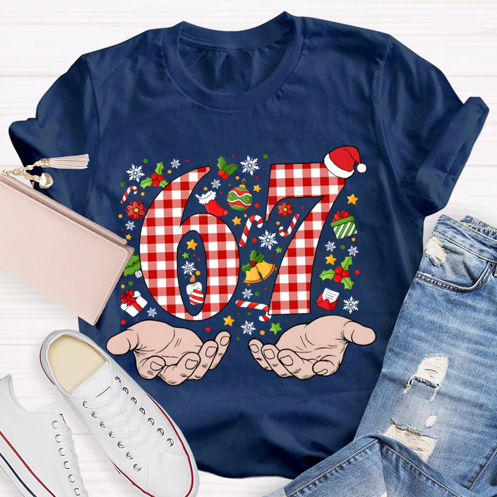 From Six To Seven Santa Hat Snowflakes And Candy Christmas Vibes T-shirt