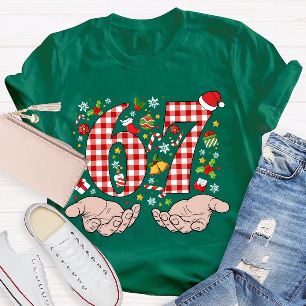 From Six To Seven Santa Hat Snowflakes And Candy Christmas Vibes T-shirt