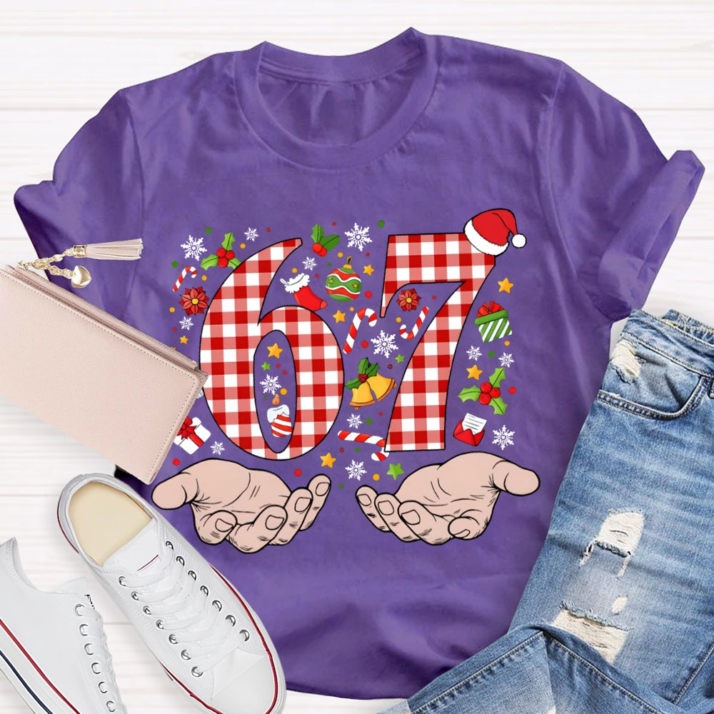 From Six To Seven Santa Hat Snowflakes And Candy Christmas Vibes T-shirt