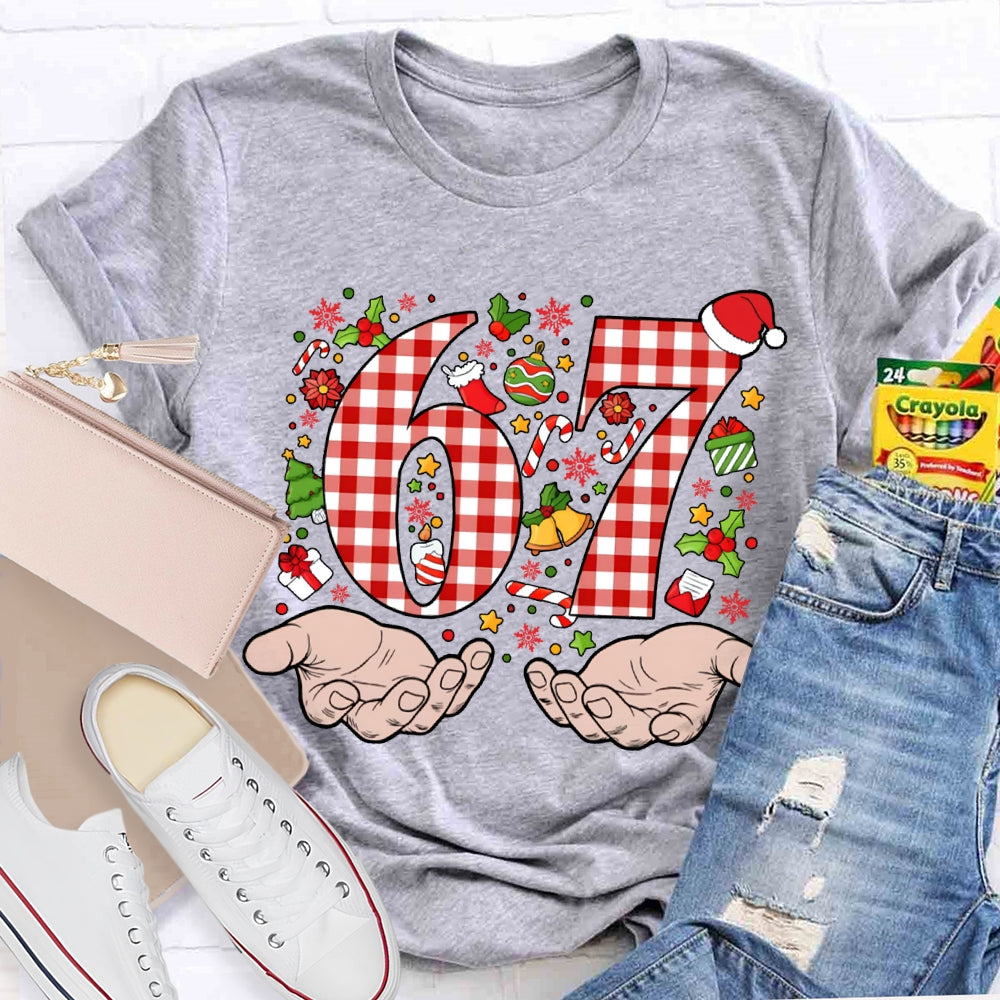 From Six To Seven Santa Hat Snowflakes And Candy Christmas Vibes T-shirt