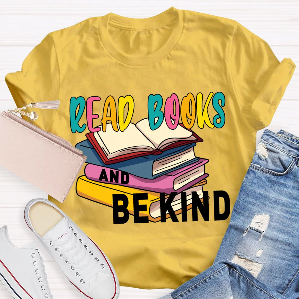 Read Books And Be Kind Coloring Books T-shirt