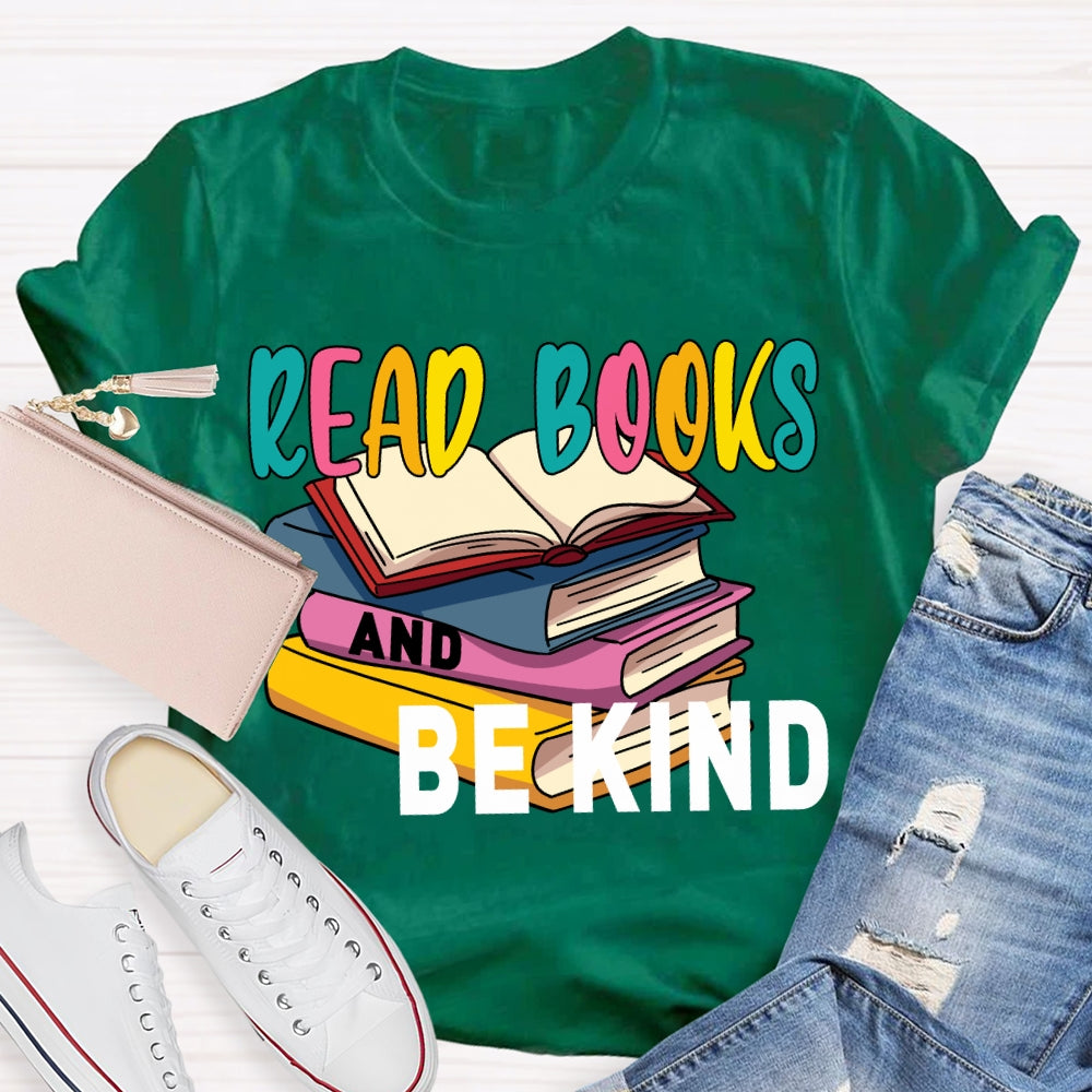 Read Books And Be Kind Coloring Books T-shirt