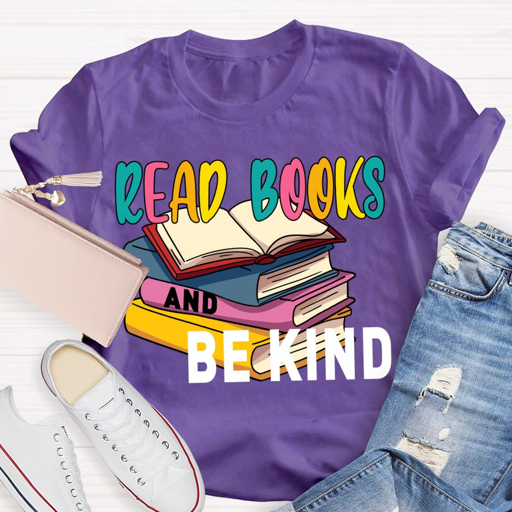 Read Books And Be Kind Coloring Books T-shirt