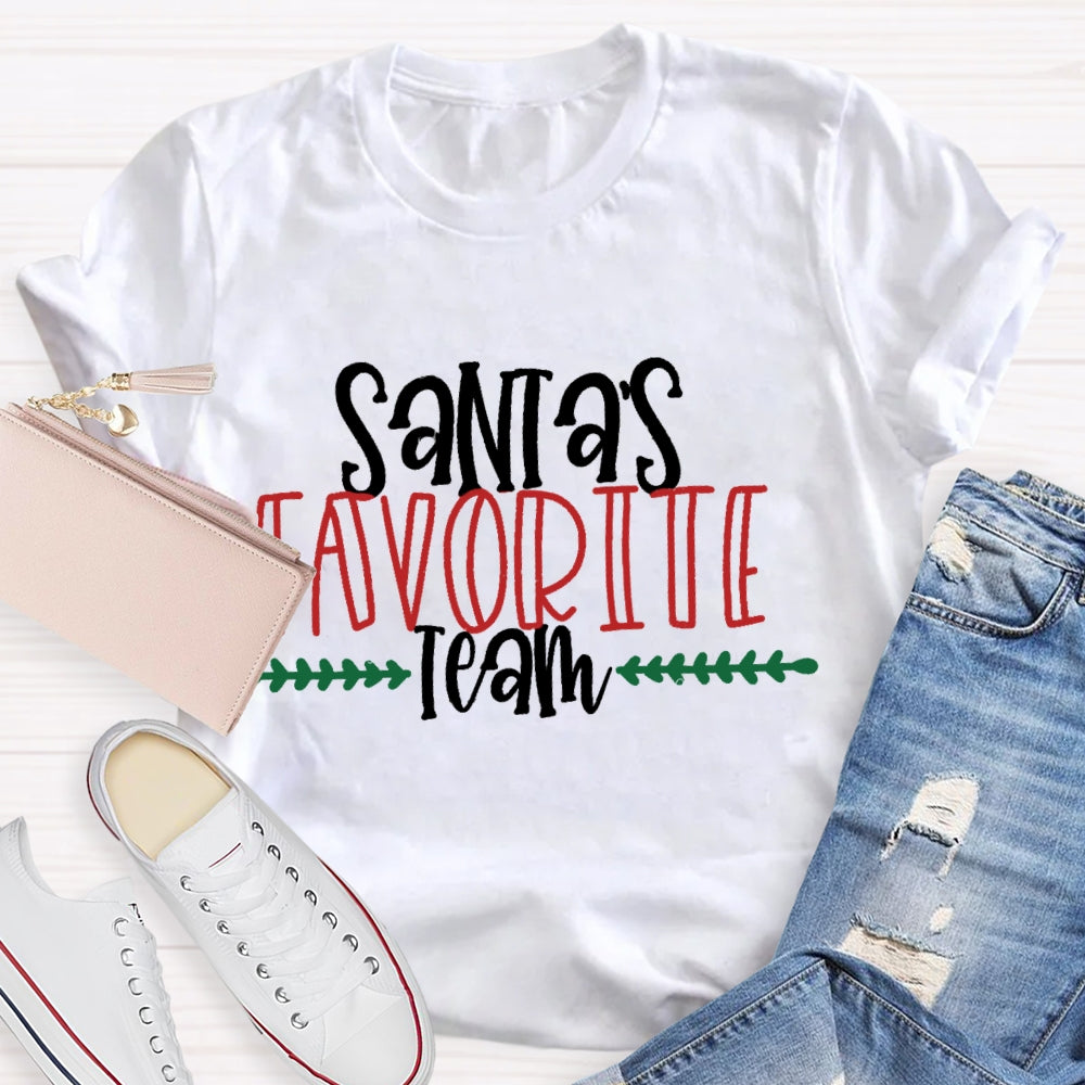 Santa'S Favorite Team T-Shirt