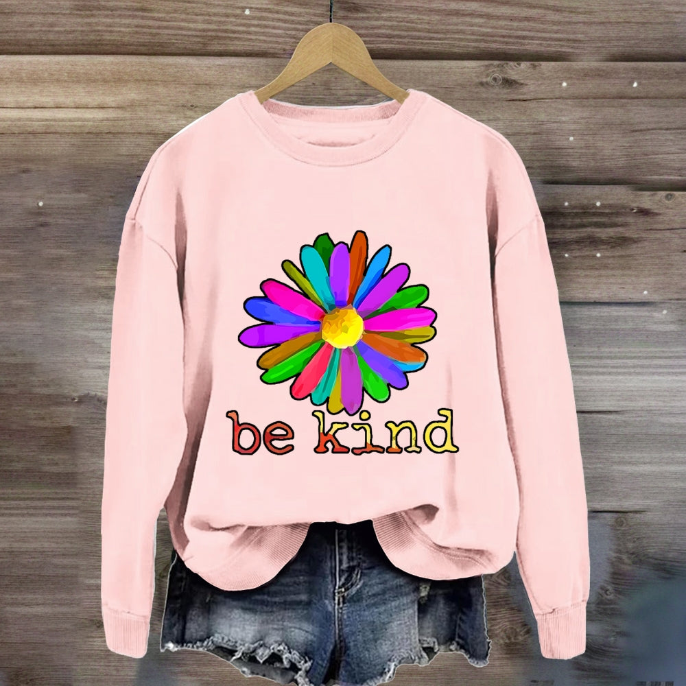Be Kind Colorful Daisy Sweatshirt