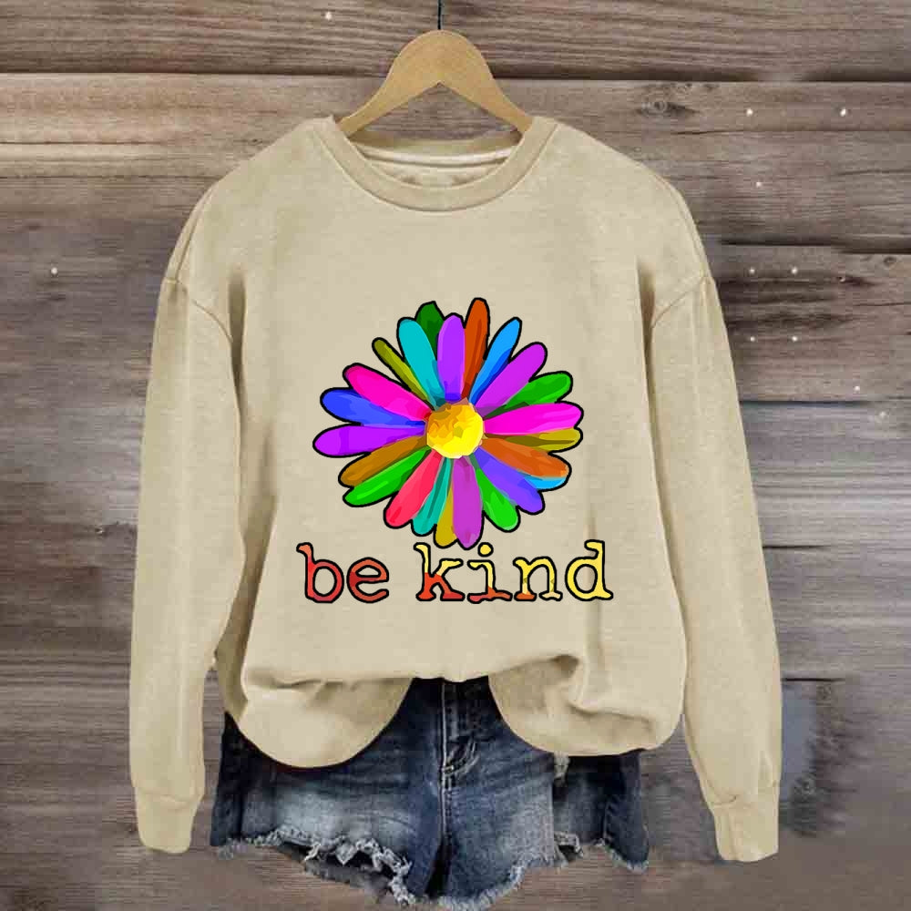 Be Kind Colorful Daisy Sweatshirt