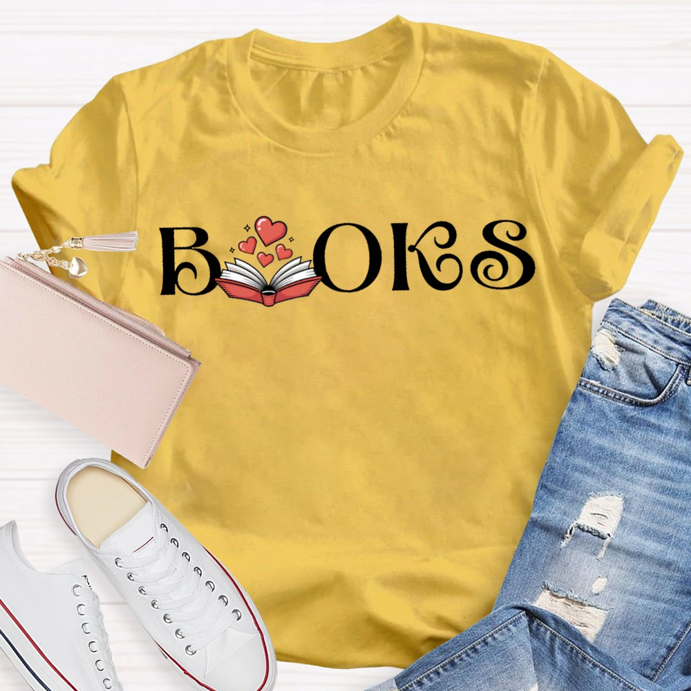Books And Little Hearts Fall In Love With Reading T-shirt