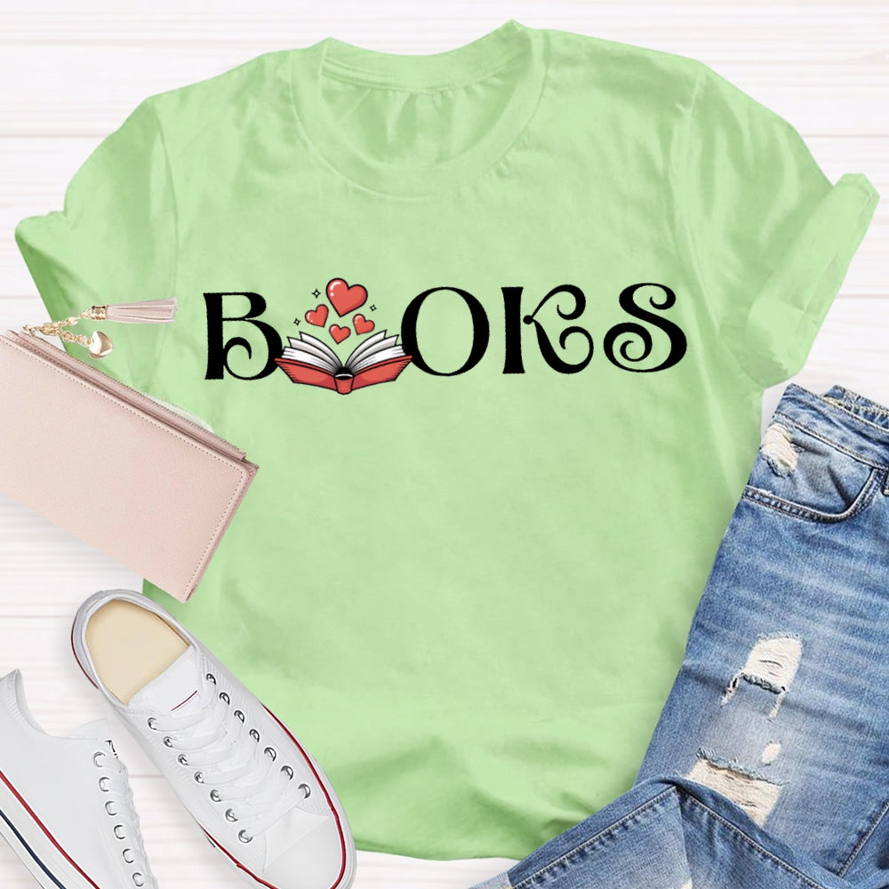 Books And Little Hearts Fall In Love With Reading T-shirt