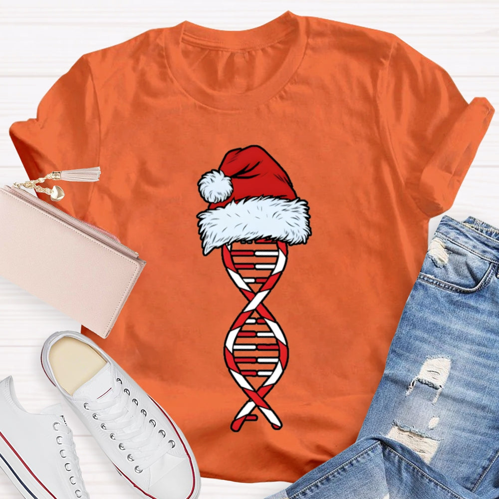 Science Teacher Christmas Santa Hat And Christmas Vibes T-shirt
