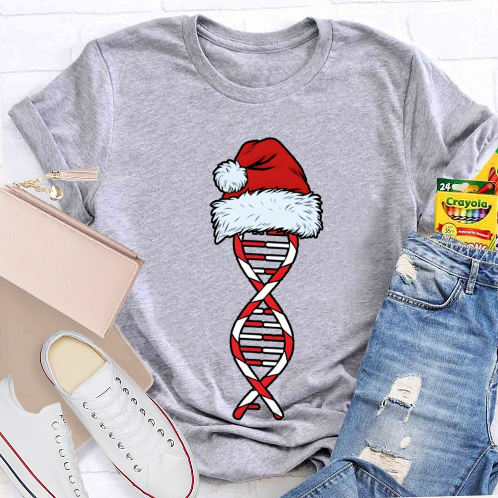 Science Teacher Christmas Santa Hat And Christmas Vibes T-shirt
