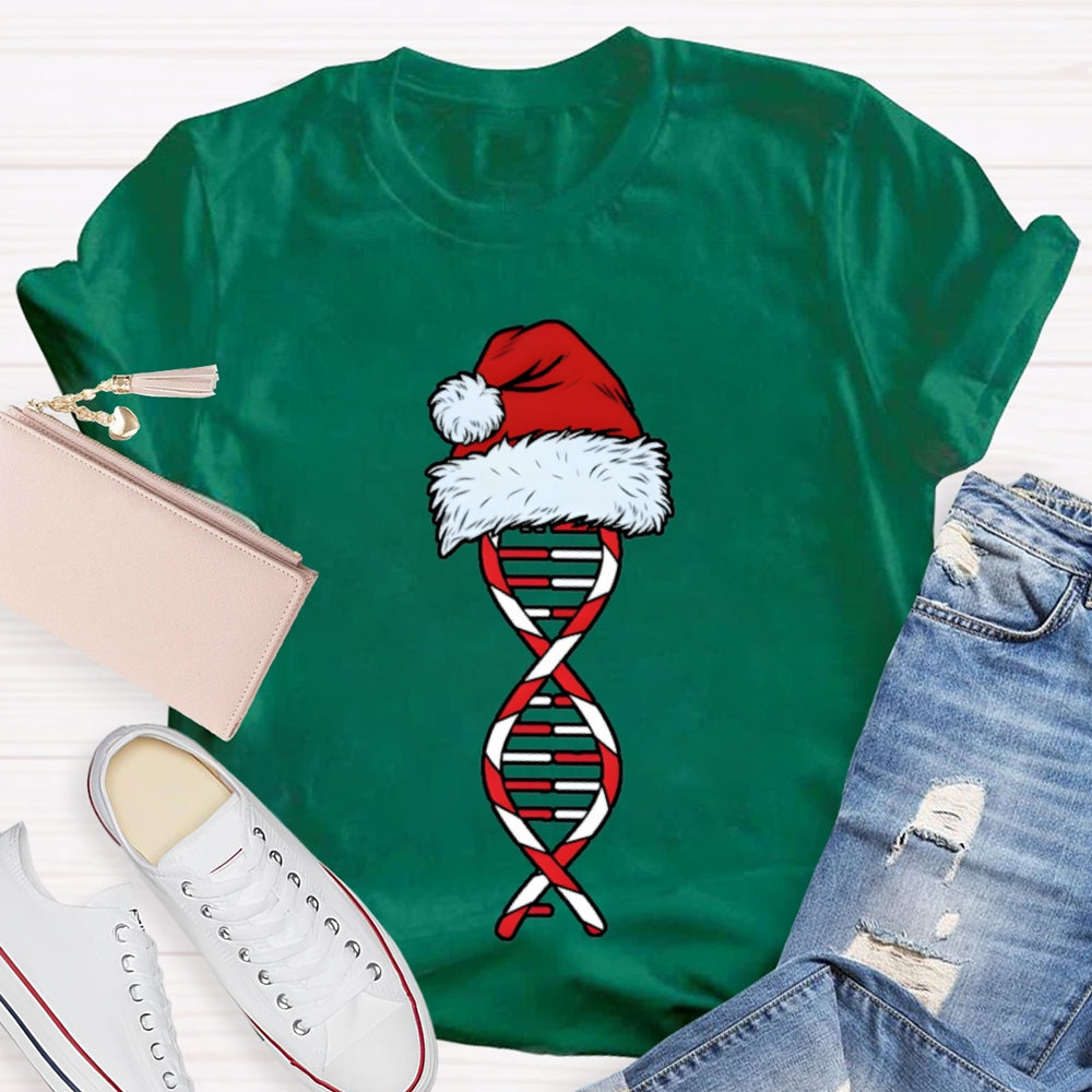 Science Teacher Christmas Santa Hat And Christmas Vibes T-shirt