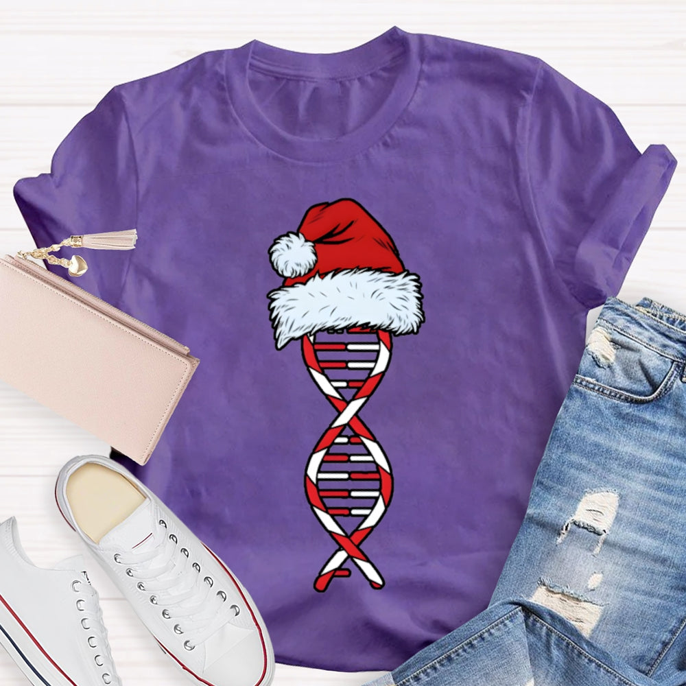 Science Teacher Christmas Santa Hat And Christmas Vibes T-shirt