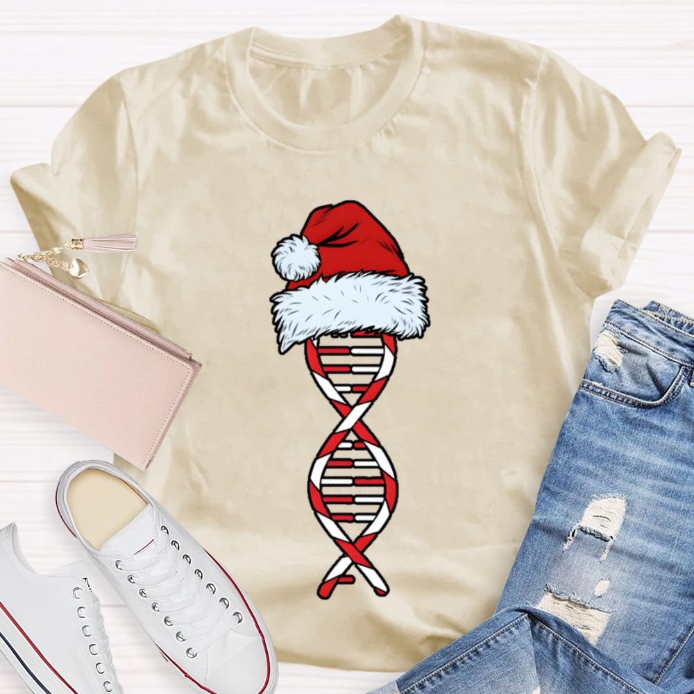 Science Teacher Christmas Santa Hat And Christmas Vibes T-shirt