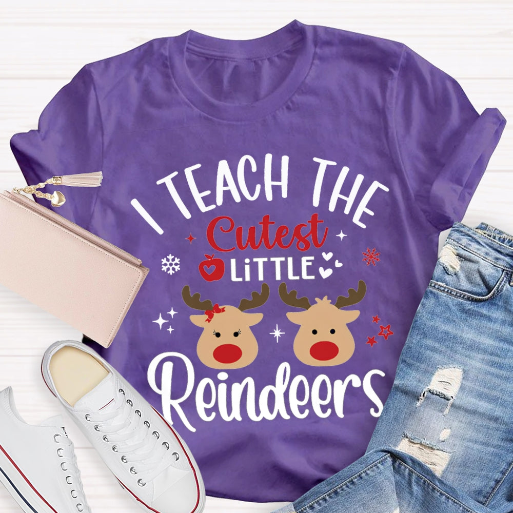 I Teach Cutest Little Reindeers Christmas Elk T-shirt