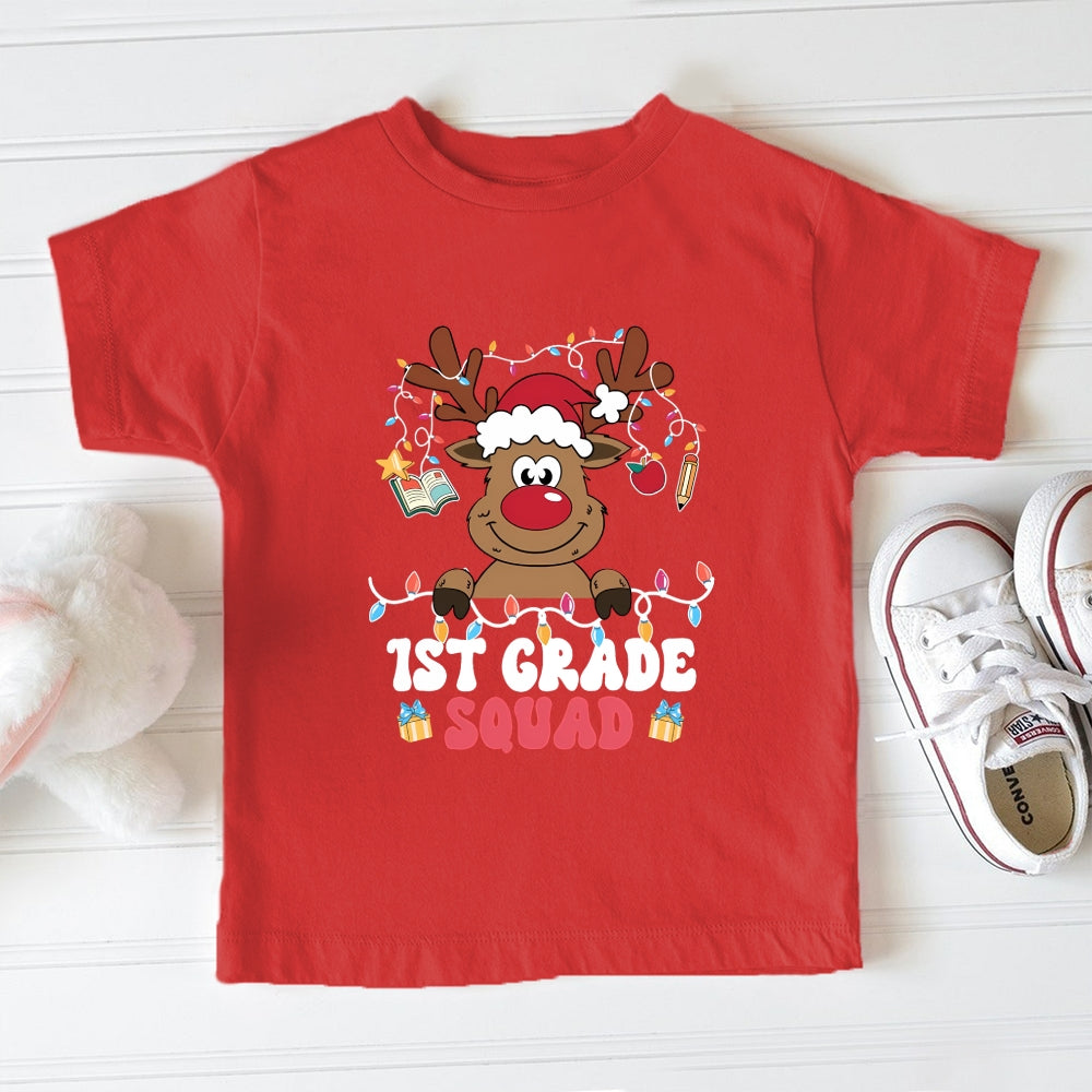 Personalized Grade Christmas Squad Toddler T-Shirts