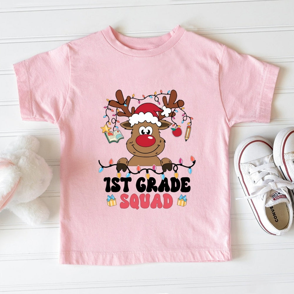 Personalized Grade Christmas Squad Toddler T-Shirts