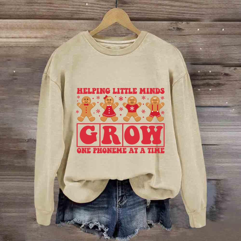 Helping Little Minds Grow One Phoneme At A Time Christmas Sweatshirt