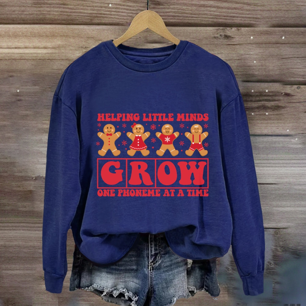 Helping Little Minds Grow One Phoneme At A Time Christmas Sweatshirt