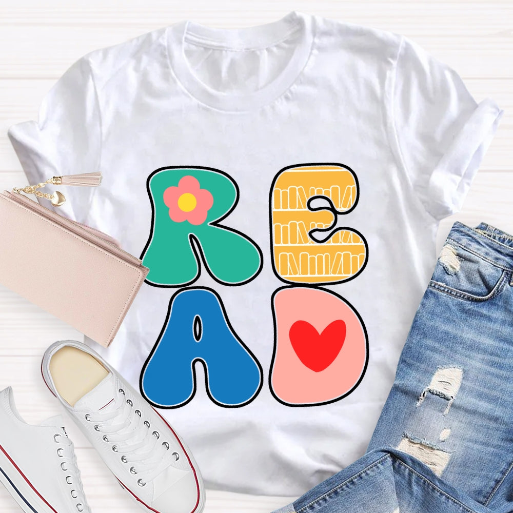 Read With Heart On Bright Day T-Shirt