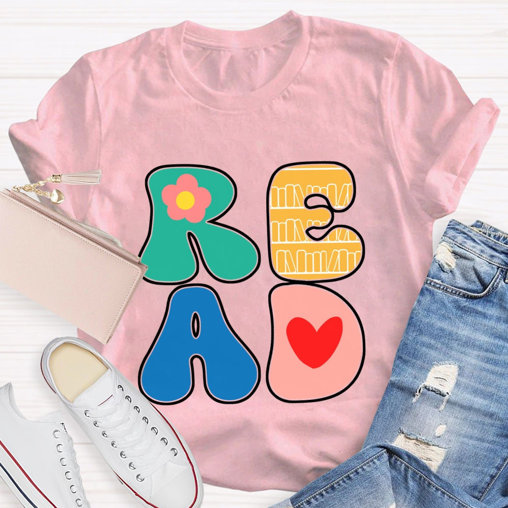 Read With Heart On Bright Day T-Shirt