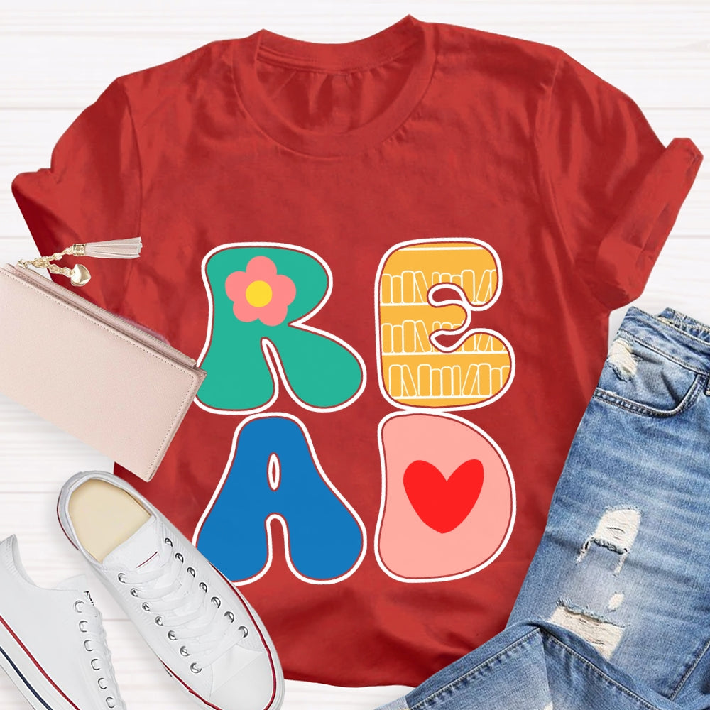 Read With Heart On Bright Day T-Shirt