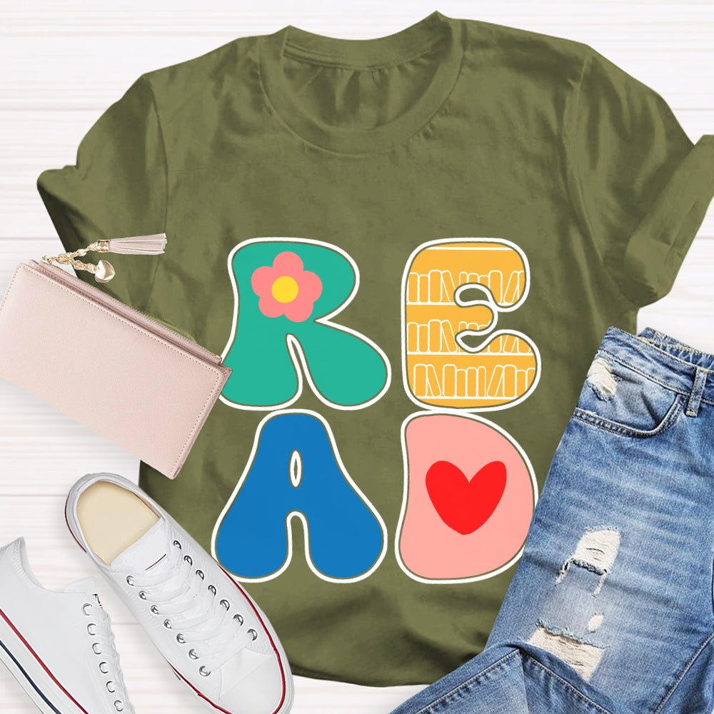 Read With Heart On Bright Day T-Shirt