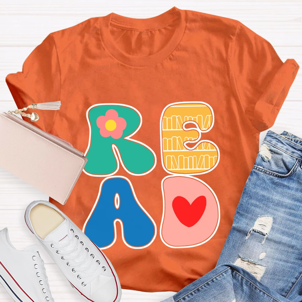 Read With Heart On Bright Day T-Shirt