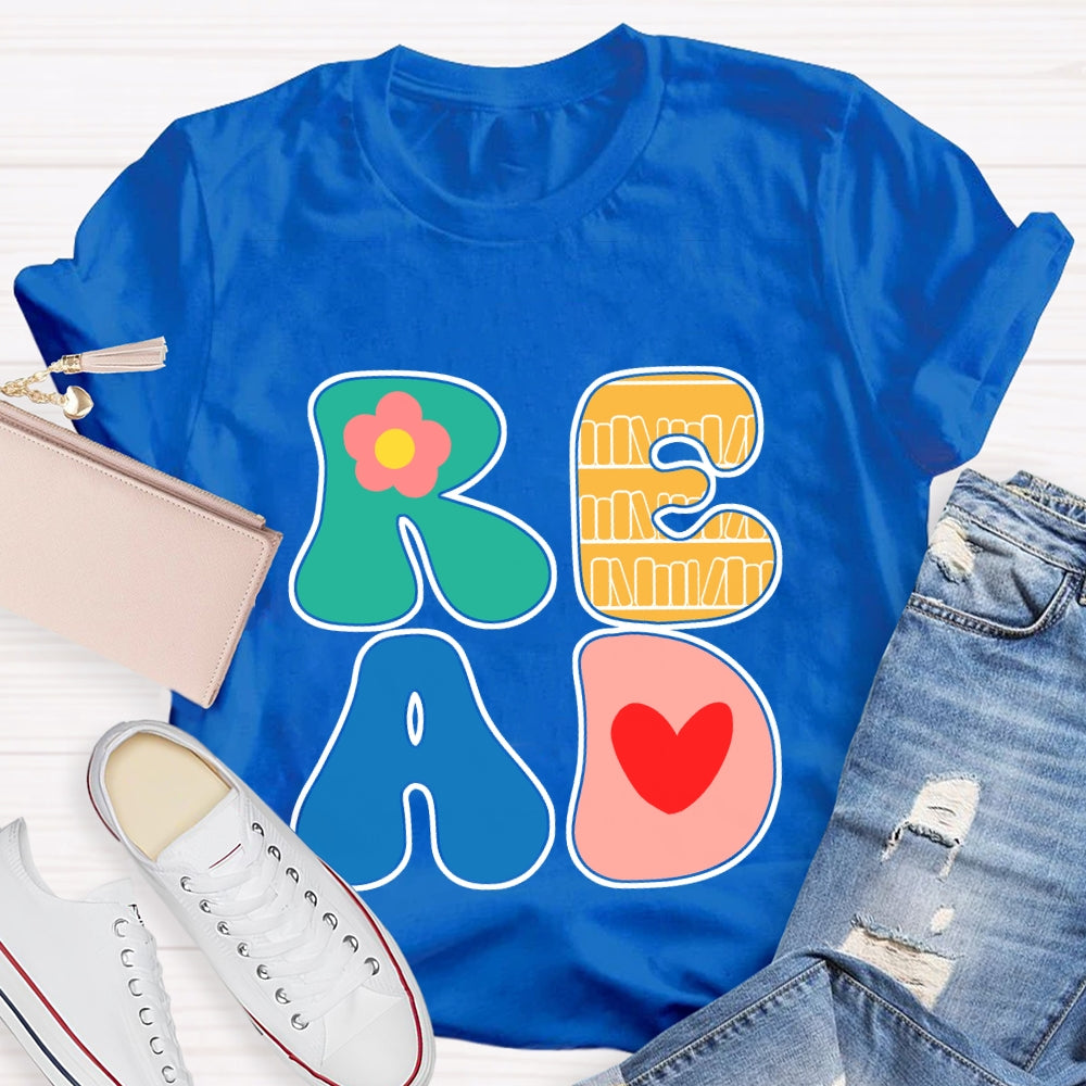 Read With Heart On Bright Day T-Shirt
