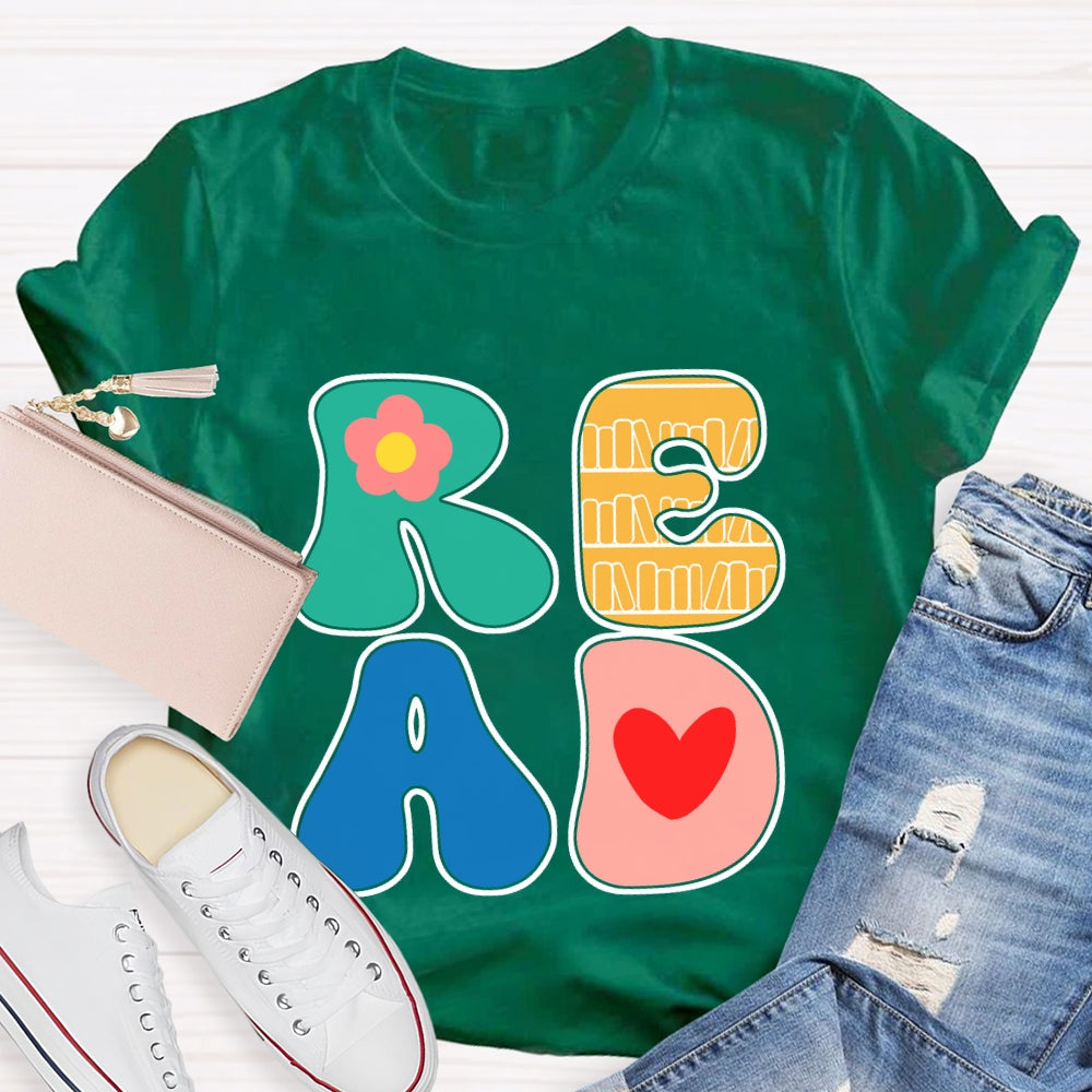 Read With Heart On Bright Day T-Shirt