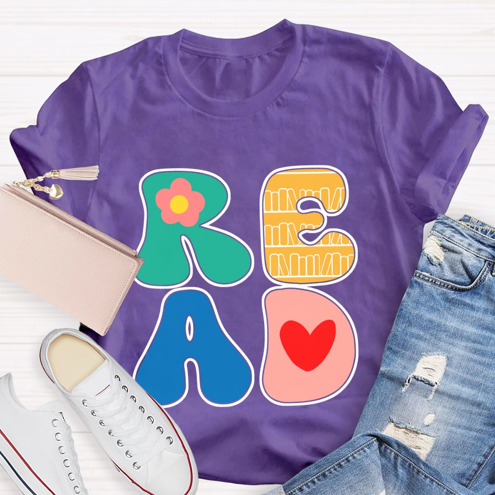 Read With Heart On Bright Day T-Shirt