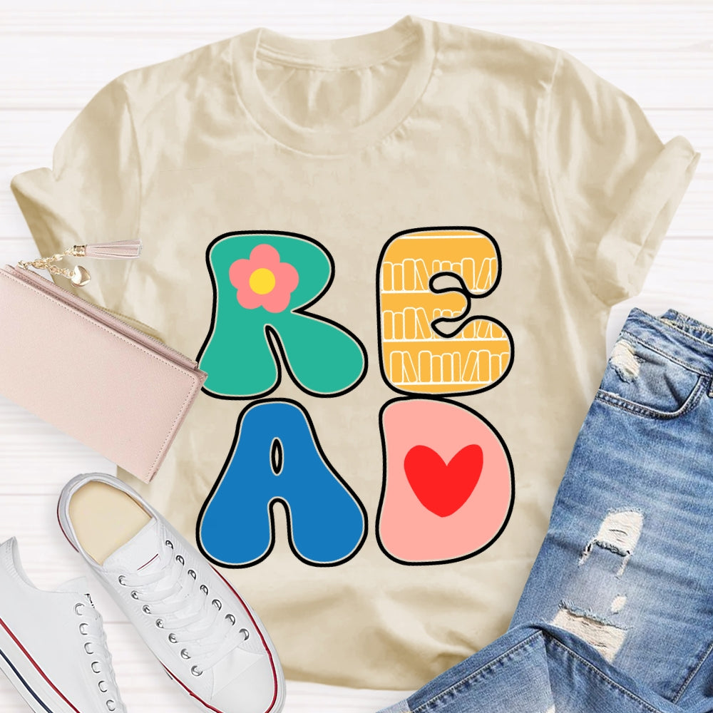 Read With Heart On Bright Day T-Shirt