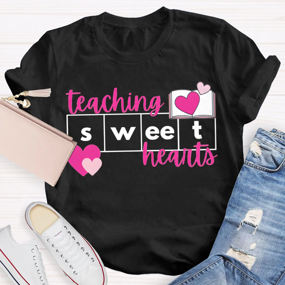 Teaching Sweet Hearts Pink Hearts T-shirt