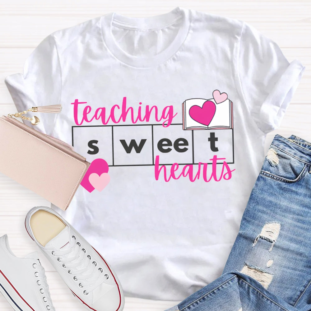 Teaching Sweet Hearts Pink Hearts T-shirt