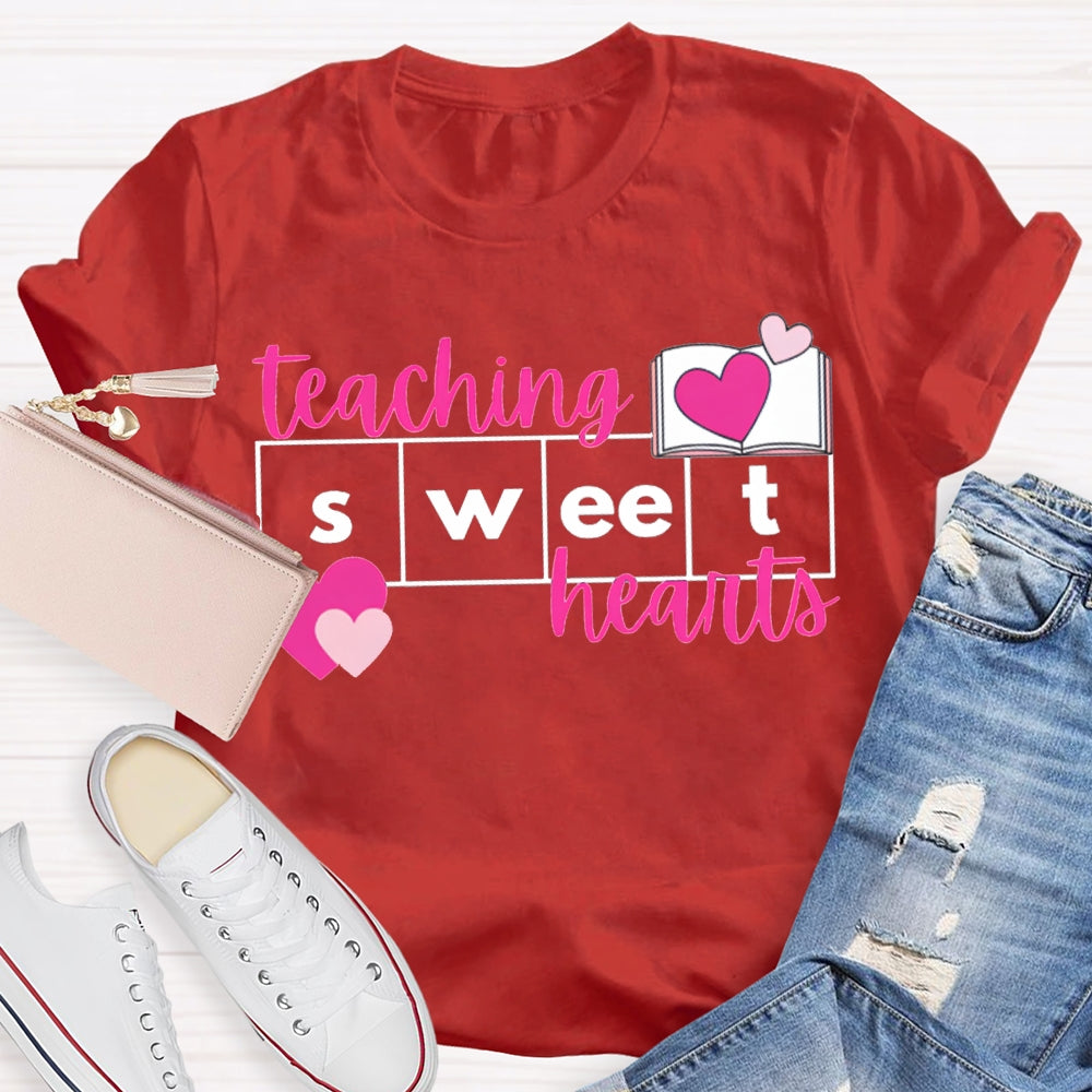 Teaching Sweet Hearts Pink Hearts T-shirt